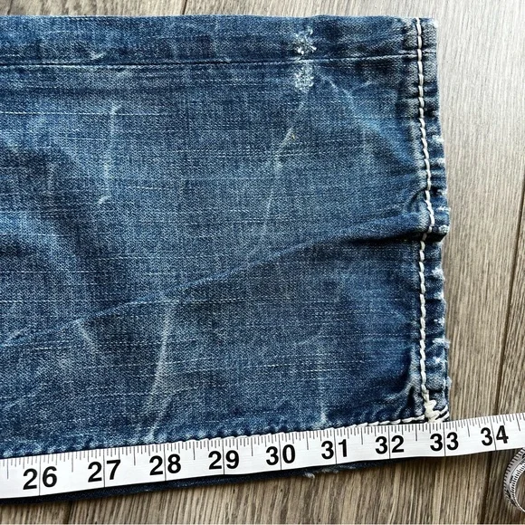 True Religion Men’s Denim Jeans 33x33 Straight Flap Nat Mega T Red - Picture 15 of 15